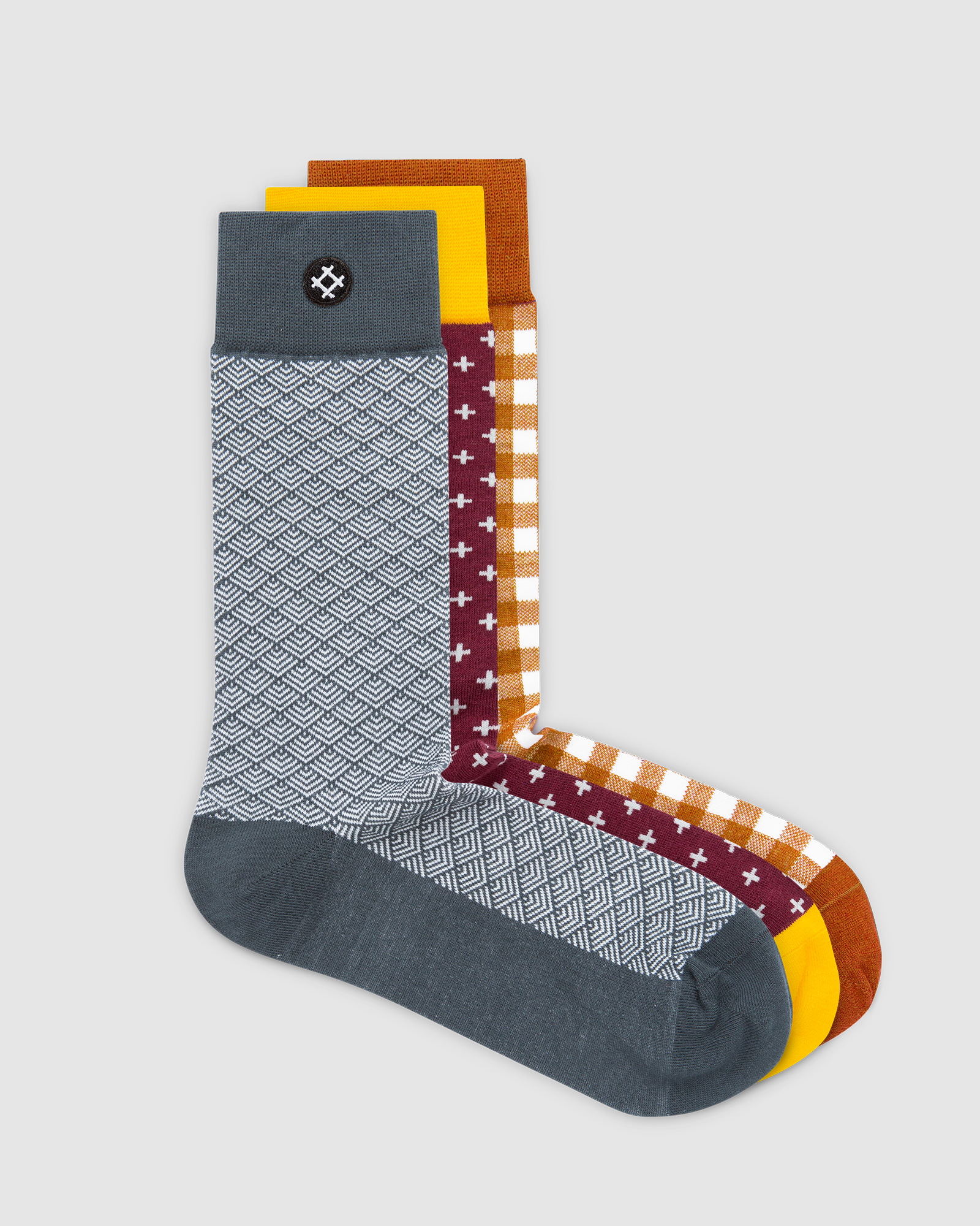 Cornerstone 3 Pack Crew Socks: Astro, Huey, Gil