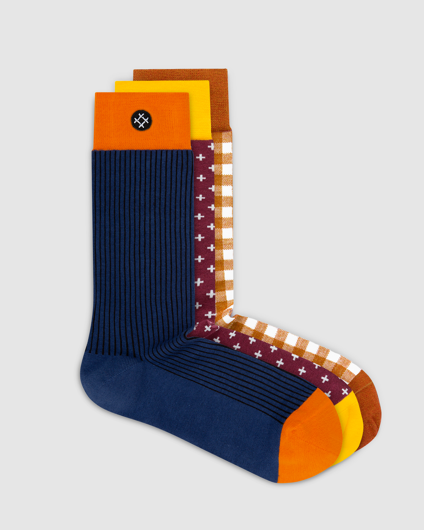 Isolation 3 Pack Crew Socks: Buster, Huey, Gil