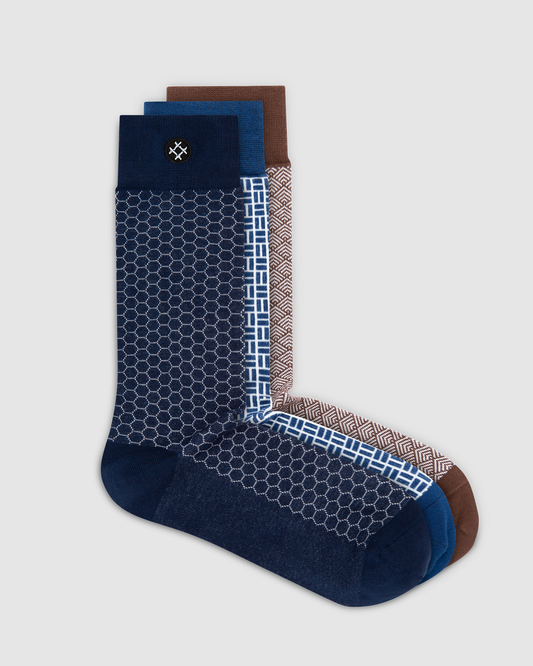 Shadowplay 3 Pack Crew Socks: Superfly, Sir Boris, Elroy