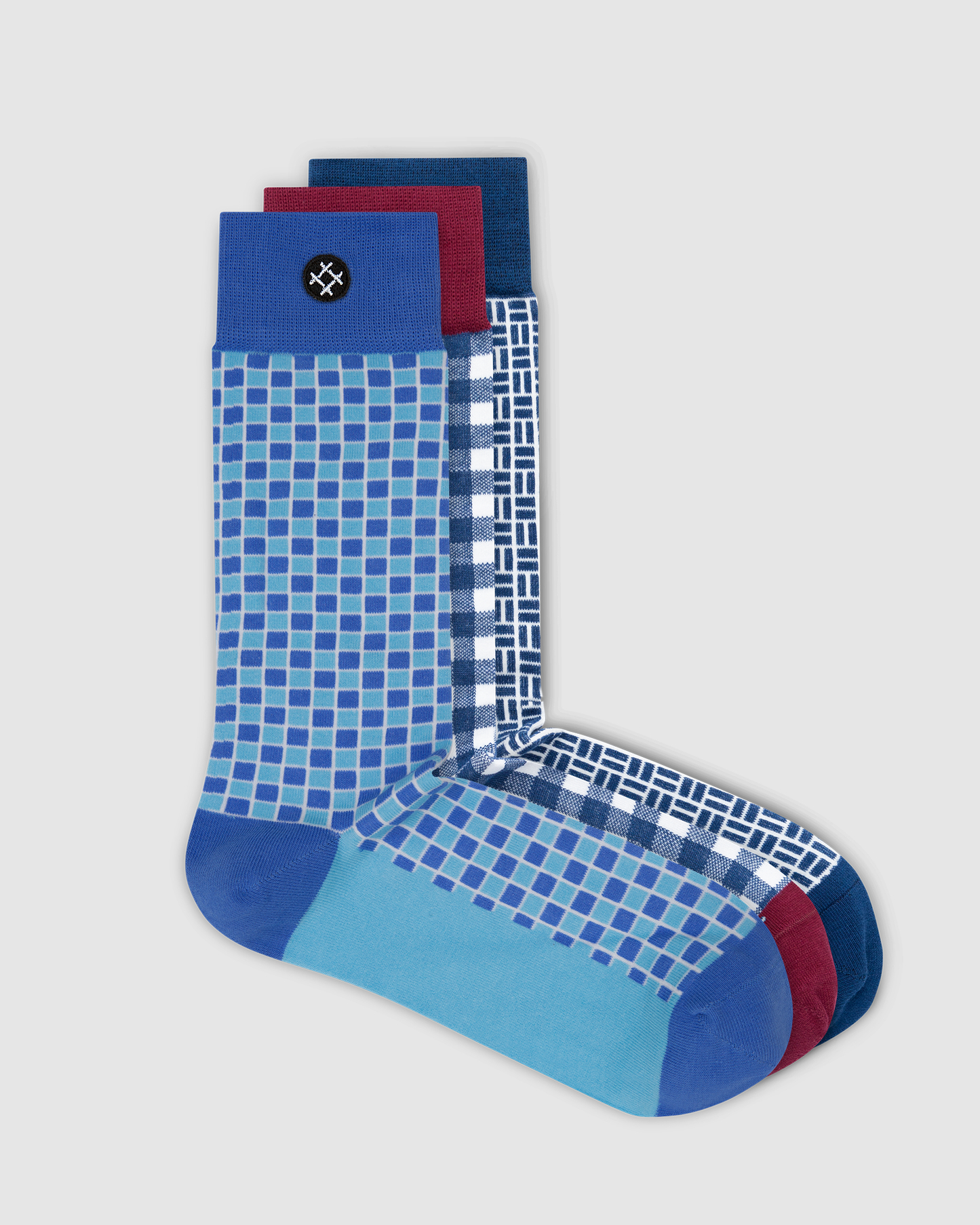 Undertow 3 Pack Crew Socks: Mojo, Phil, Sir Boris