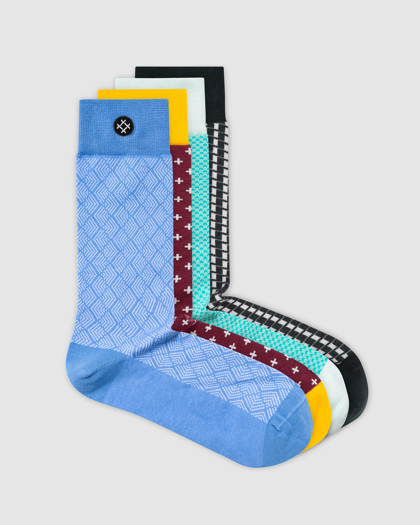 Heartlines 4 Pack Crew Socks: Teddy, Huey, Chalky, Gromit