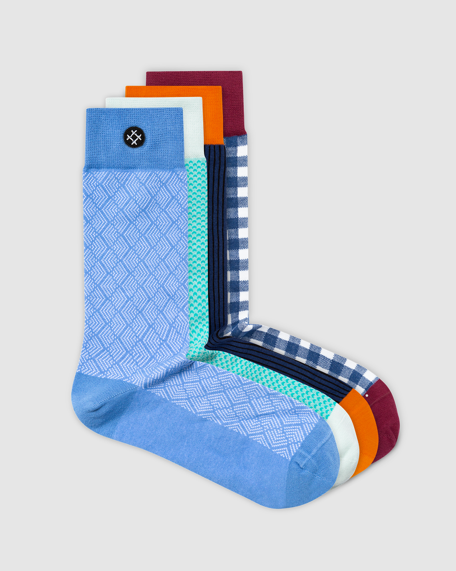 Hurricane 4 Pack Crew Socks: Teddy, Chalky, Buster, Phil