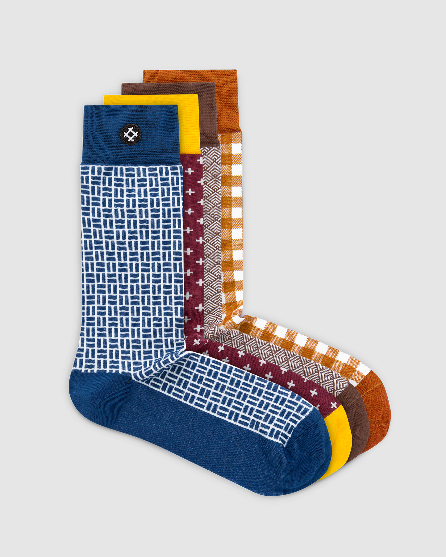 Riptide 4 Pack Crew Socks: Sir Boris, Huey, Elroy, Gil