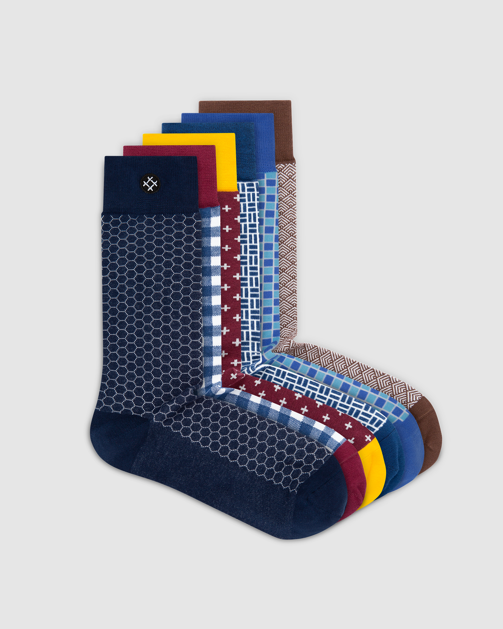 Cannonball 6 Pack Crew Socks: Superfly, Phil, Huey, Sir Boris, Mojo, Elroy