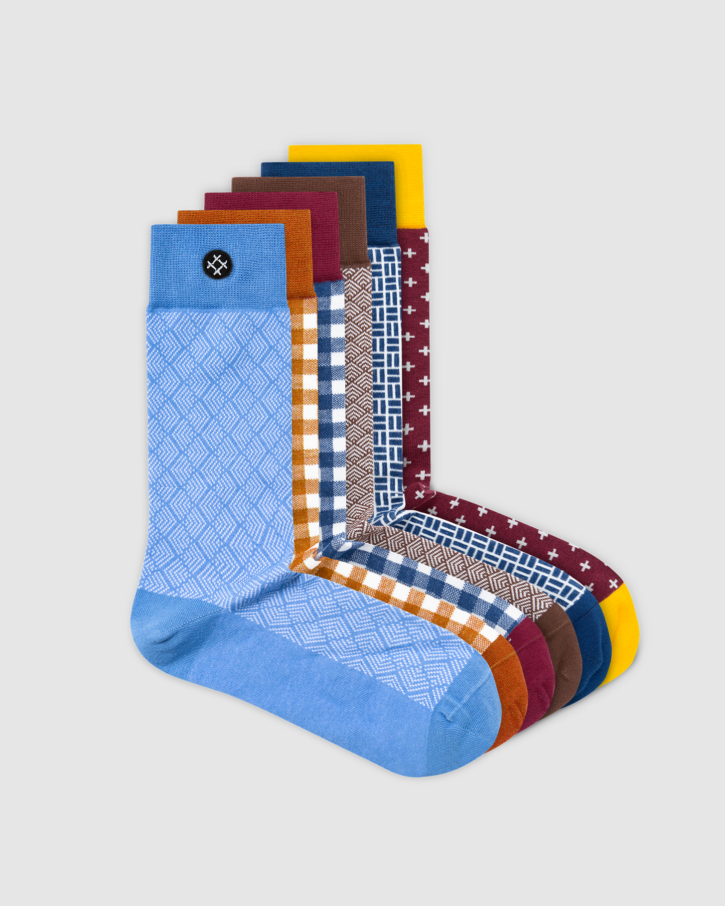 Nightcall 6 Pack Crew Socks: Teddy, Gil, Phil, Elroy, Sir Boris, Huey