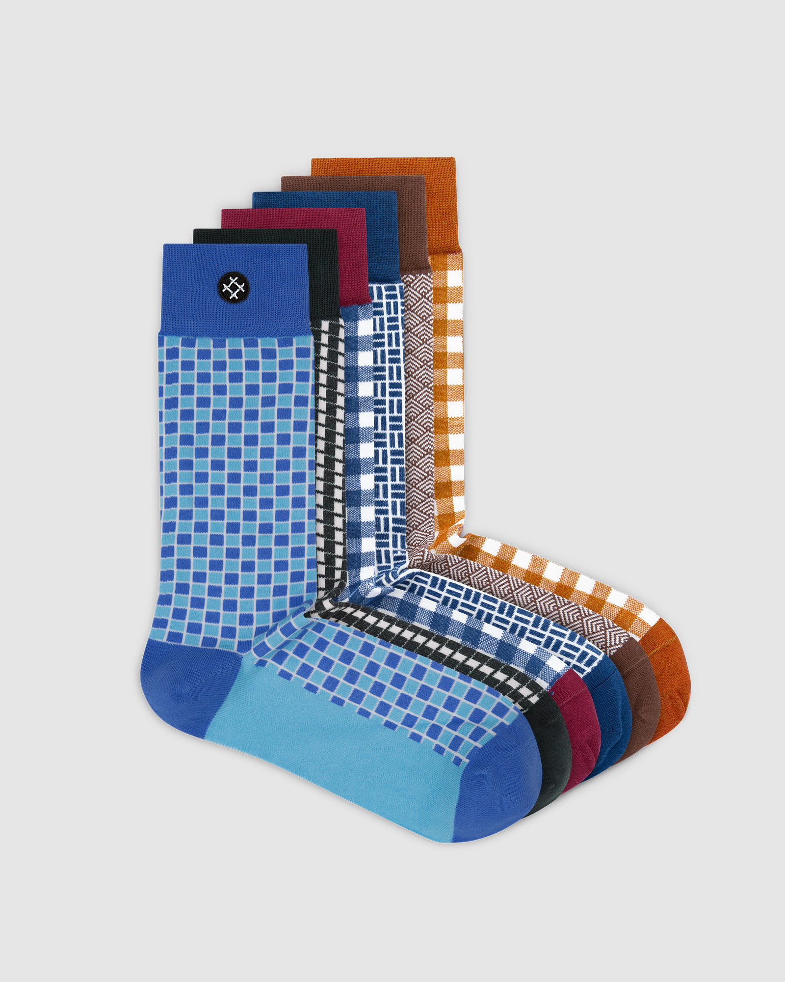 Suburbs 6 Pack Crew Socks: Mojo, Gromit, Phil, Sir Boris, Elroy, Gil