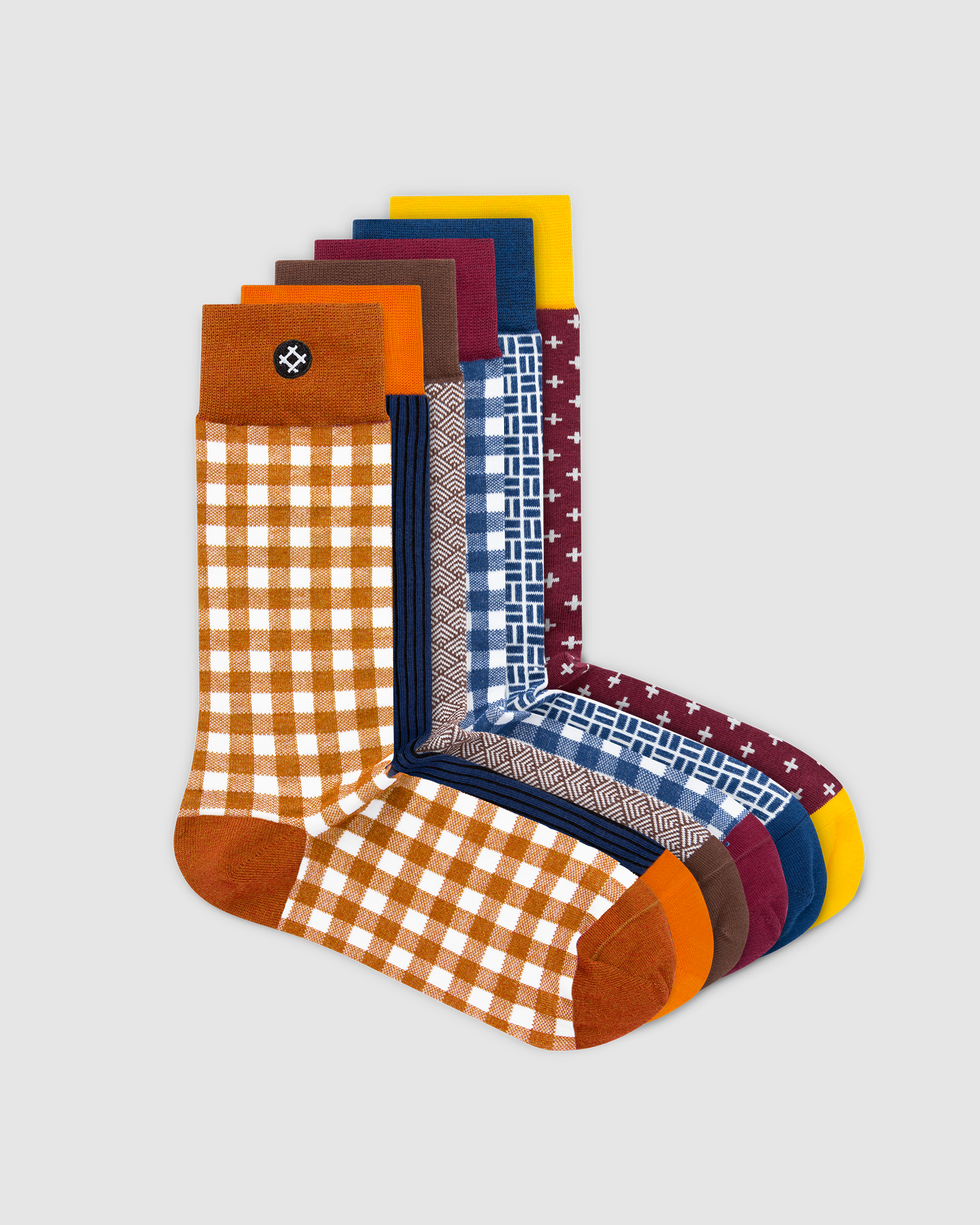 Sprawl 6 Pack Crew Socks: Gil, Buster, Elroy, Phil, Sir Boris, Huey