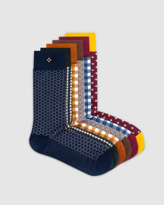 Sway 6 Pack Crew Socks: Superfly, Gromit, Gil, Elroy, Phil, Huey