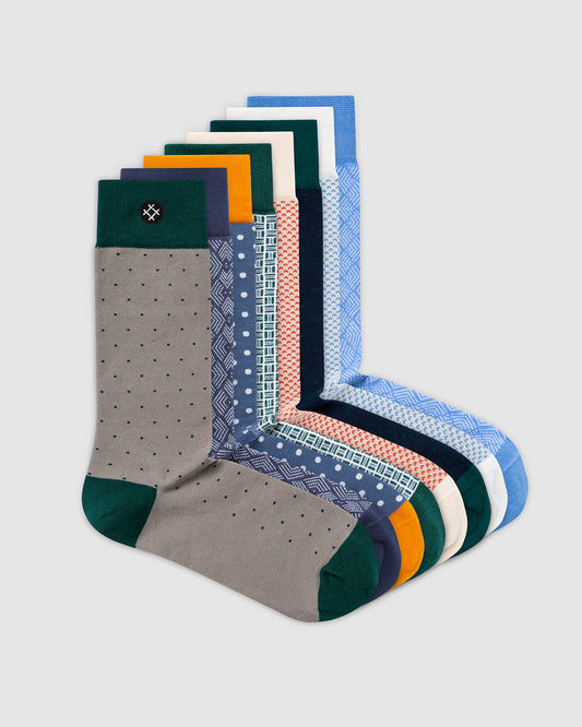 Rain 8 Pack Crew Socks