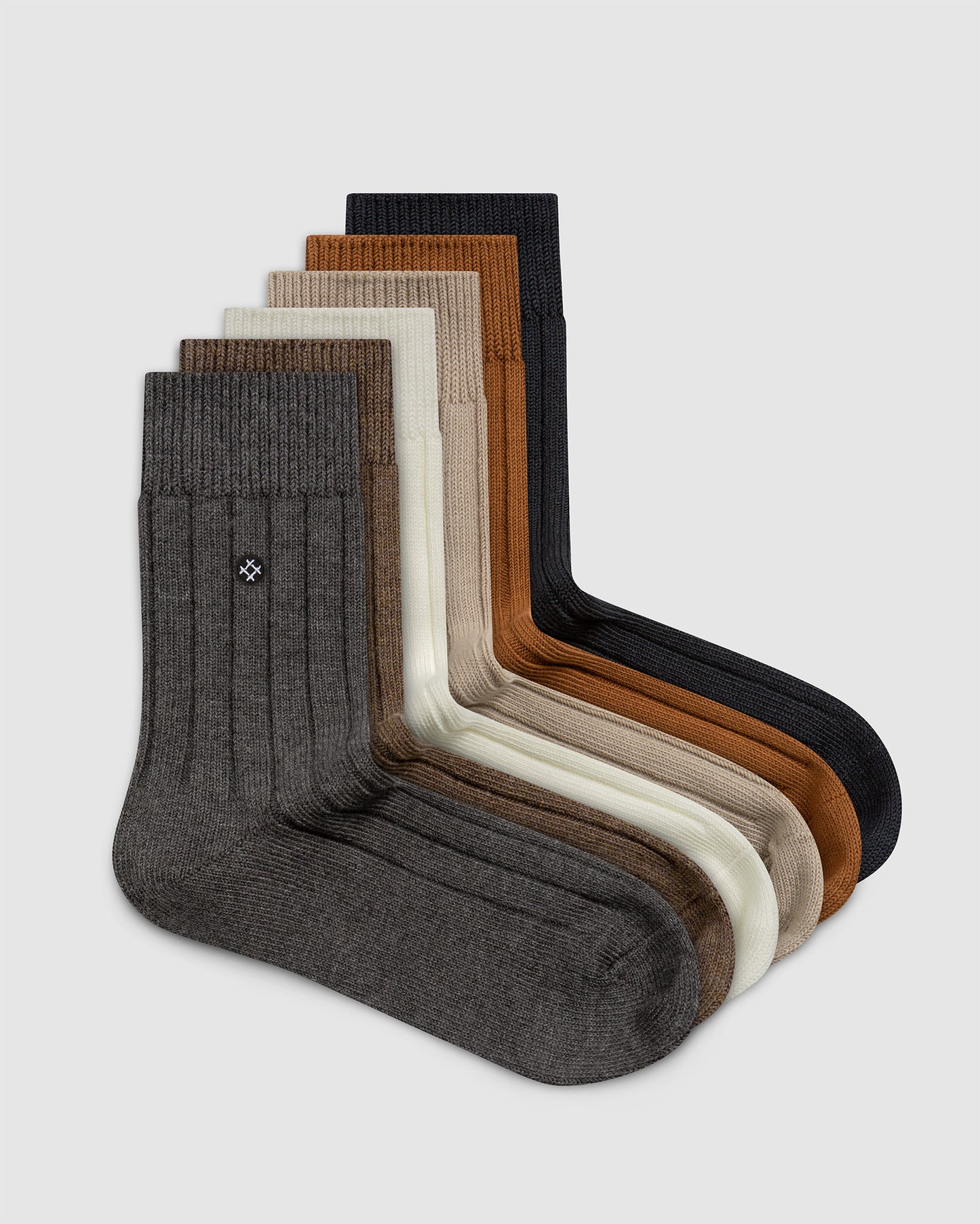 Evelyn 6 Pack Quarter Socks