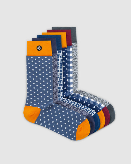 Tea 6 Pack Crew Socks