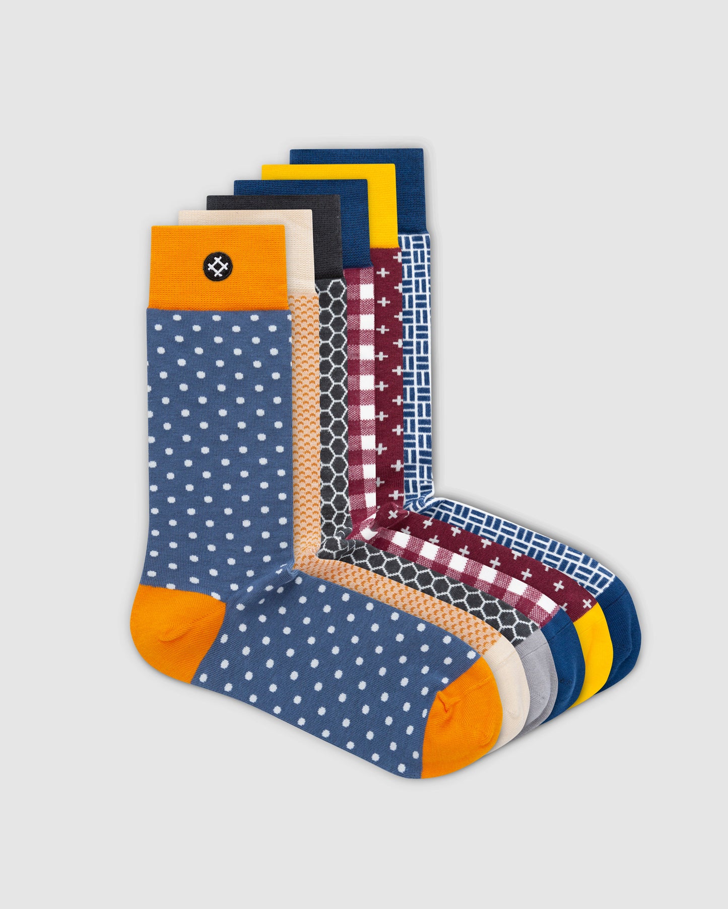 Twister 6 Pack Crew Socks